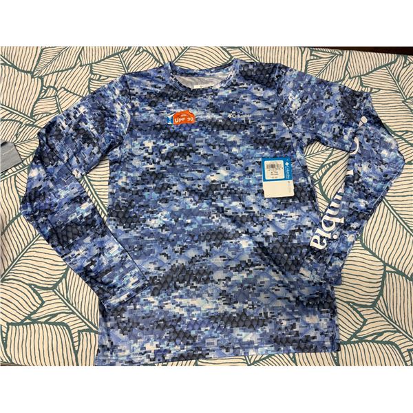 Youth Size XL Vivid Blue Pixel PFG Super Terminal Tackle Long Sleeve Shirt