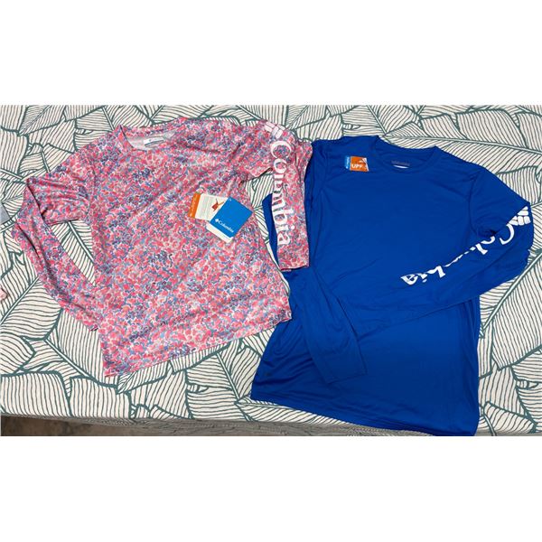 Youth Sz M Pink Coral & Youth Sz L Terminal Tackle Long Sleeve Shirts