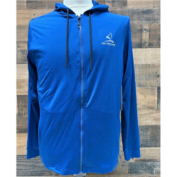 Men's Blue Size S Kai Kanani Full-Zip UPF 50 Long Sleeve Hoodie