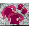 Image 1 : Qty 4 Youth Size 2T (2), 3T (1), 4T (1) Two-Tone Pink Sandy Shores Long Sleeve Sun Shirts