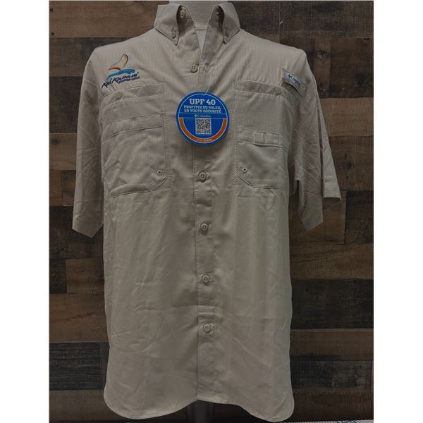 Men's Size XS Fossil/Khaki PFG Tamiami II Short Sleeve Shirt