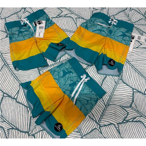 Qty 3 Youth Size 2T (2), 3T (1) Board Shorts
