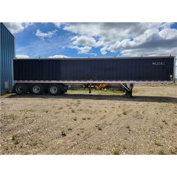 2013 Wilson 45 ft. Tridem grain trailer complete with air seeder chutes, roll tarp, 11R24.5 radials,