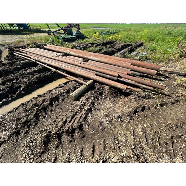 Qty of various sizes of unused pipe