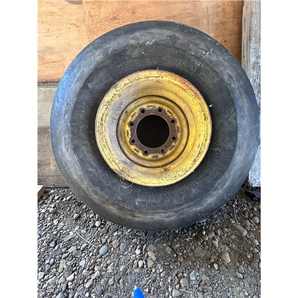 Goodyear 14L x 16.1 tire  w/ 8 hole JD rim