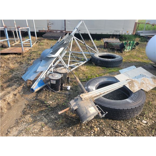 Approx. 12 ft. Windmill stand c/w 66 inch windmill