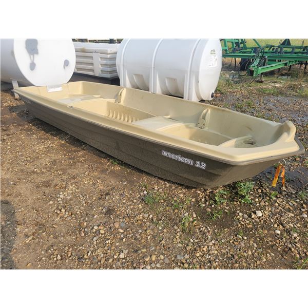 Approx. 12 ft. Fiberglass Sundolphin boat, as new