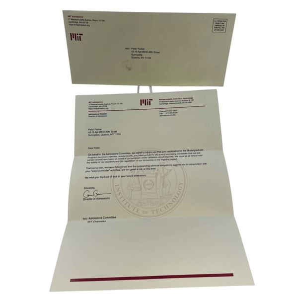 Spider-Man: No Way Home (2021) - Peter Parker MIT Rejection Letter