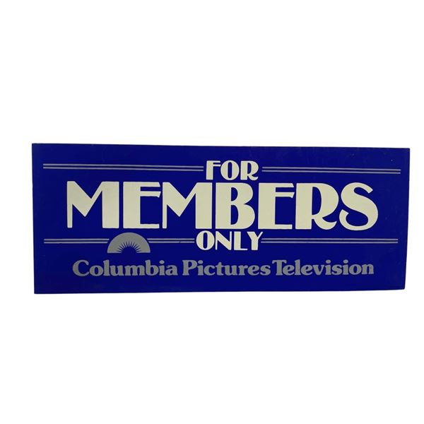 For Members Only (1983) - Crew Used Dashboard Parking Permit Card