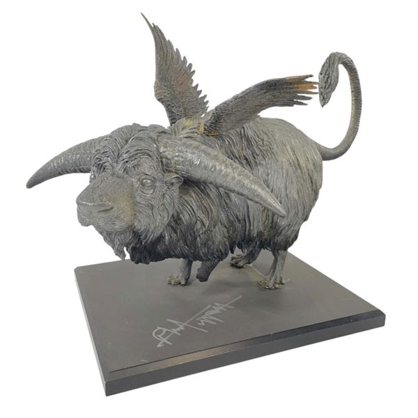 Wooly Bully (1980's) - Robert Zemeckis Flying Bull Creature Maquette- Signed