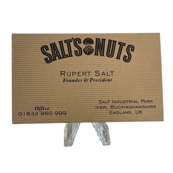Charlie and the Chocolate Factory (2005) - Salt's Nuts Business Card