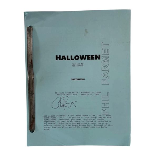 Halloween (2007) - Phil Parmet (Cinematographer) Signed Annotated Script