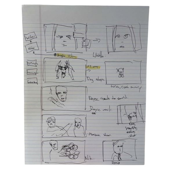 Predators (2010)- Hand Drawn Storyboard Sheet
