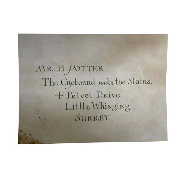 Harry Potter and the Sorcerer's Stone (2001) - Studio Tour Potter's Hogwarts Acceptance Envelope