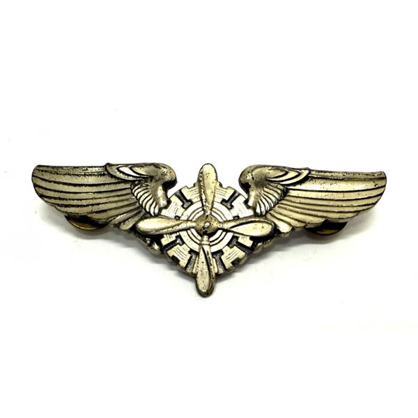 WWII Sterling Air Force Flight Engineer Wing Pin