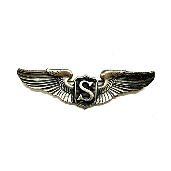 WWII Sterling US Air Force Service Pilot Wing Pin