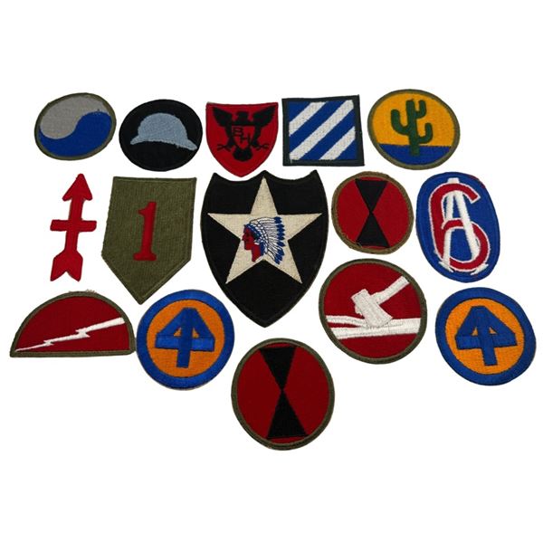 WWII Army Shoulder Sleeve Patch Lot