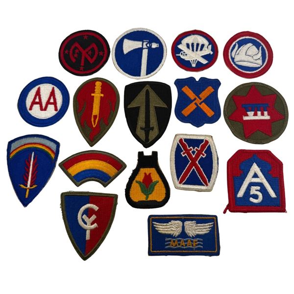 WWII Mixed Military Insignia Patch Lot