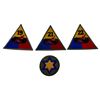 Image 8 : WWII Army Armored Division Insignia Patch Lot