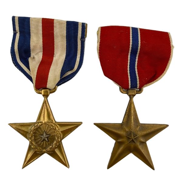 WWII U.S. Military Bronze & Silver Star Medals