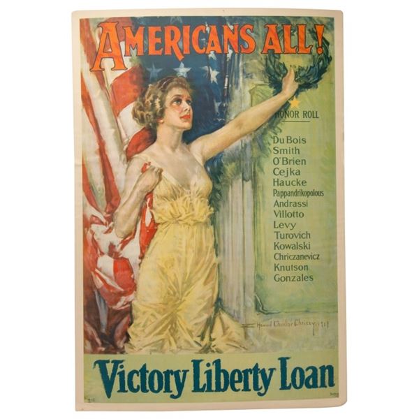 'Americans All!' United War Work Campaign Poster