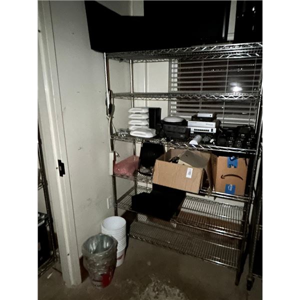 Wifi Extenders, Asst. Electronics on Rack, Beer Buckets