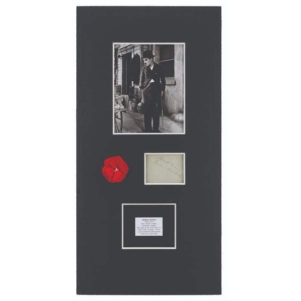 A Charlie Chaplin Matted Signature and Photo.