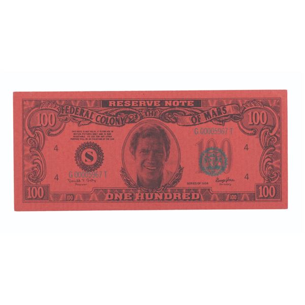 A "Total Recall" Prop $100 Bill.