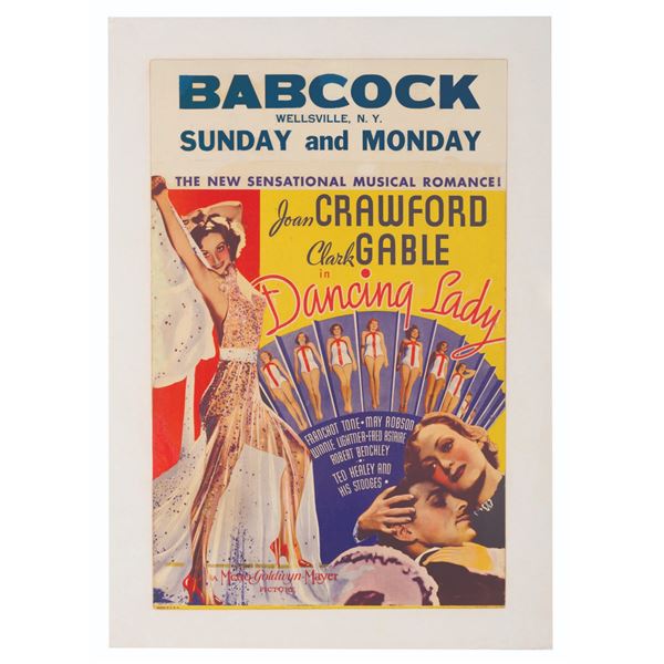 A Linen-Backed "Dancing Lady" Window Card.