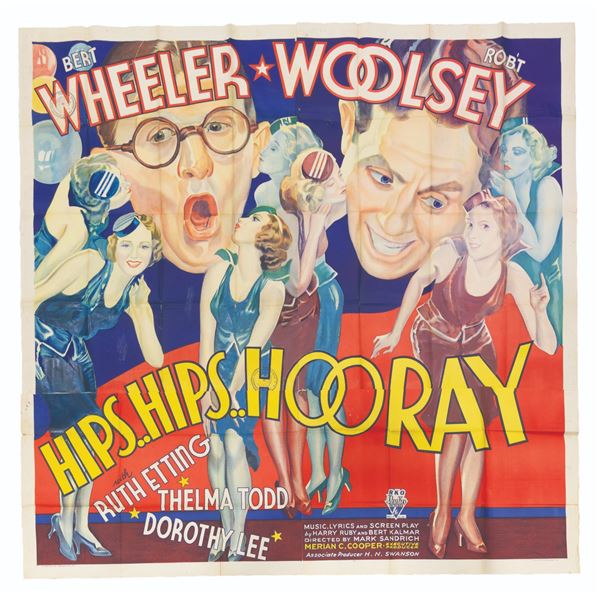 A Rare "Hips, Hips, Hooray!" 6-Sheet.