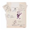 Image 1 : A Collection of Signed Comic Strip Cartoonists' Drawings.