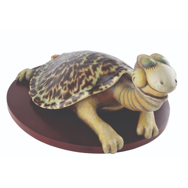 A Dr. Seuss Unorthodox Taxidermy Turtle-Necked Sea-Turtle.
