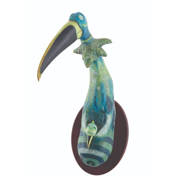 A Dr. Seuss Unorthodox Taxidermy Kangaroo Bird.