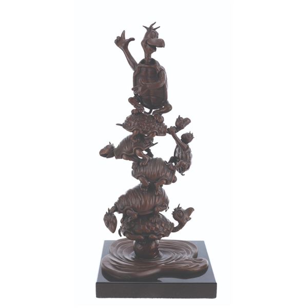 A Limited Edition Bronze Yertle the Turtle Sculpture.