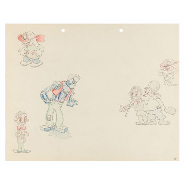 A Sheet of Merrie Melodies Model Drawings.