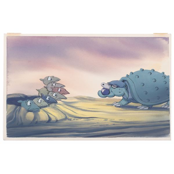 A "The Land Before Time" Color Key Concept Painting.