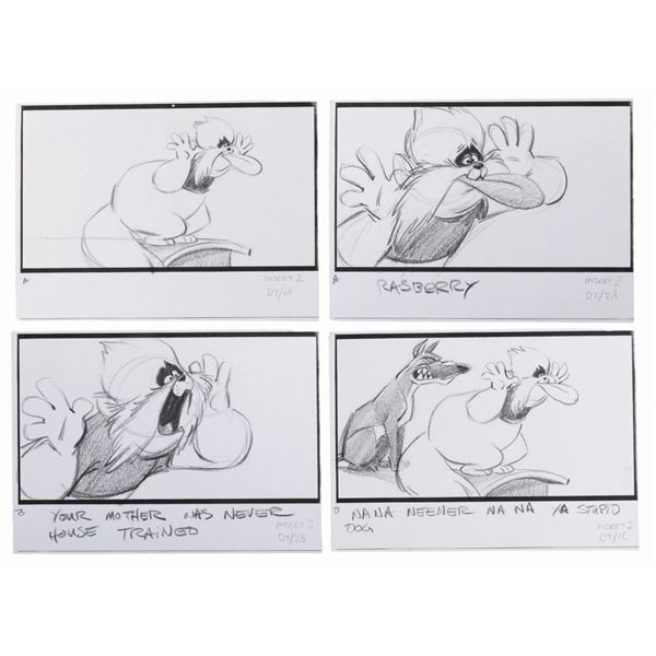 A Set of "An American Tail: Fievel Goes West" Storyboard Drawings.