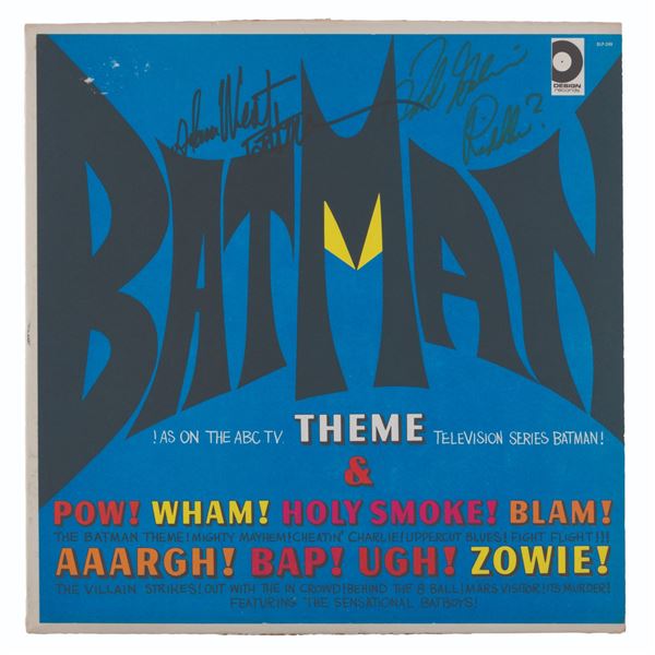 A Multi-Signed "Batman" Record Sleeve.