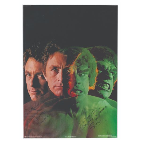 A Signed "The Incredible Hulk" Poster.