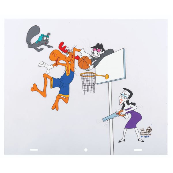 A Jay Ward #13 Rocky & Bullwinkle Scene Cel.