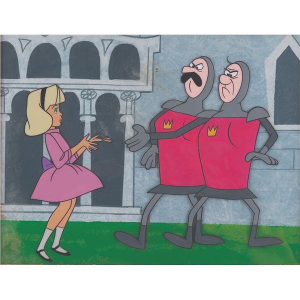 A Hanna-Barbera “Alice in Wonderland” Production Cel & Background