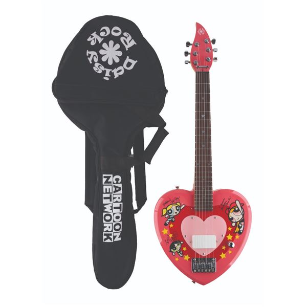 A Multi-Signed "Powerpuff Girls" Guitar and Case.