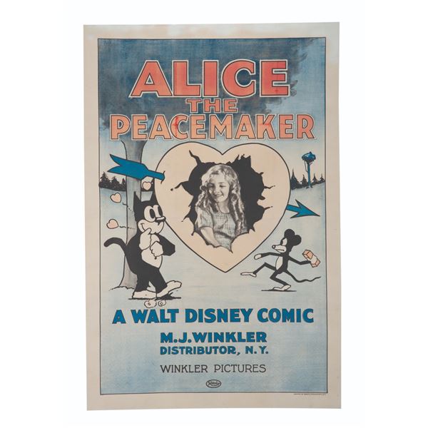 An Extremely Rare "Alice the Peacemaker" Original Movie Poster.