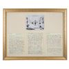 Image 1 : A Framed Fascimile of Walt Disney's Letter to Mrs. Davis.
