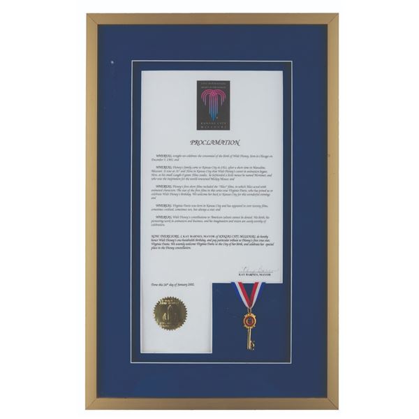 A Walt's 100th Birthday Proclamation & City Key Presented to Virginia Davis.