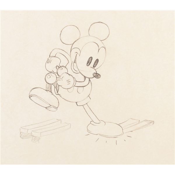 A "Mickey's Gala Premier" Mickey Mouse Production Drawing.