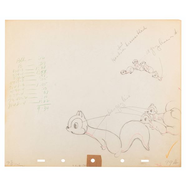 A "Little Hiawatha" Production Drawing.