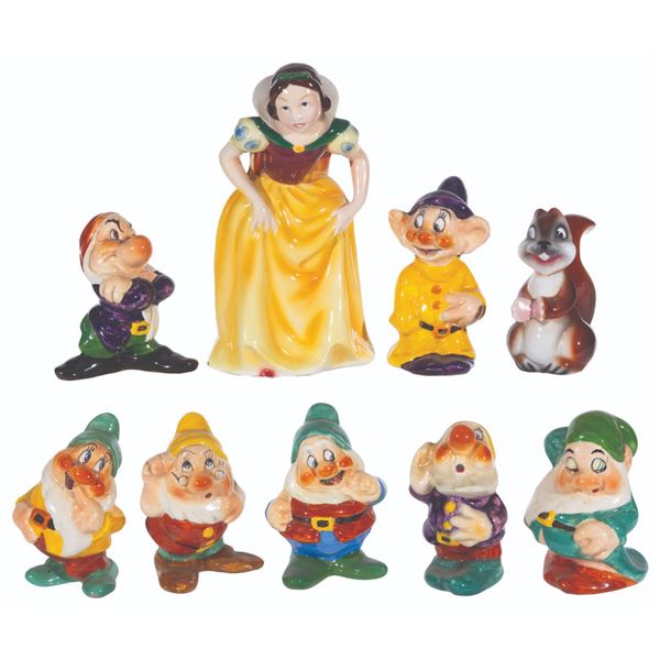 A "Snow White" Ceramic Figurine Set by Zaccagnini.