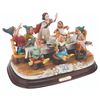 Image 2 : A "Snow White and the Seven Dwarfs" Having Dinner Capodimonte Sculpture.