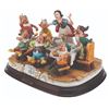 Image 3 : A "Snow White and the Seven Dwarfs" Having Dinner Capodimonte Sculpture.
